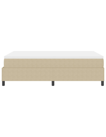 Letto Box Spring  con Materasso Beige 120x200 cm Tessuto in corduroy
