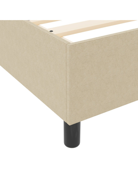 Letto Box Spring  con Materasso Beige 120x200 cm Tessuto in corduroy
