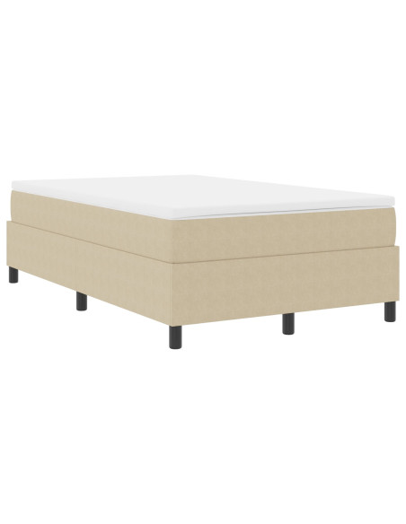 Letto Box Spring  con Materasso Beige 120x200 cm Tessuto in corduroy