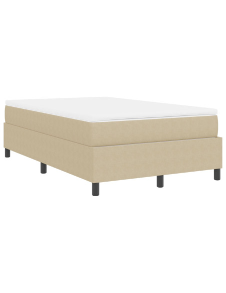 Letto Box Spring  con Materasso Beige 120x200 cm Tessuto in corduroy