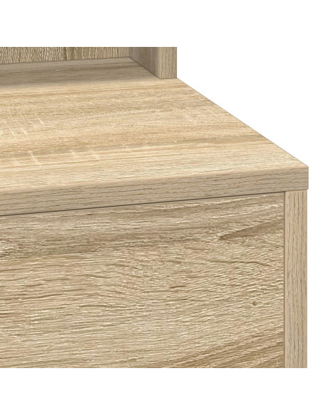 Tavolo da Trucco con Luci LED in Rovere Sonoma, 50x41x135 cm