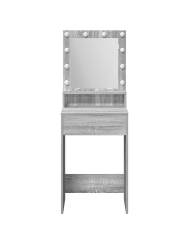 Tavolo da Trucco con lo scaffale Grigio Sonoma 50 x 41 x 135 cm