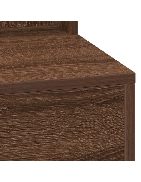 Scrivania per Trucco con Luci LED - Rovere Marrone - 50x41x135 cm