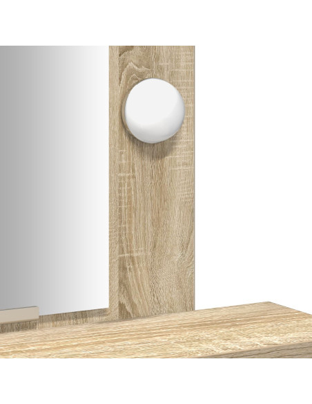 Toeletta  con luci LED - Rovere di Sonoma - 50x41x140 cm