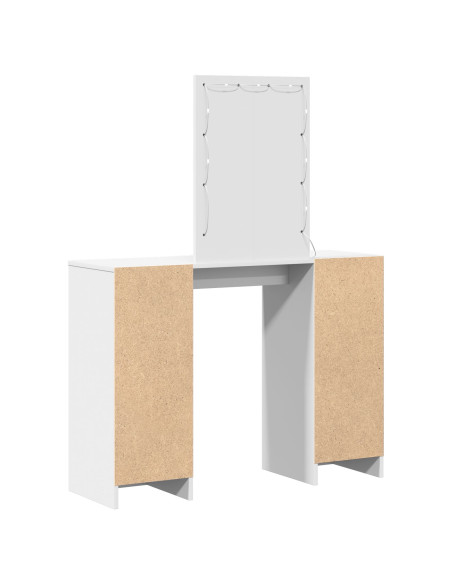 Toeletta con Luci LED Bianca 102x33x135 cm