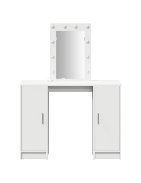 Toeletta con Luci LED Bianca 102x33x135 cm