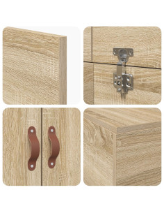 Struttura letto con contenitore Rovere Sonoma 90 x 190 cm 2