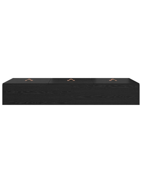 Struttura letto contenitore  Quercia Nera 75x190 cm Legno ingegnerizzato
