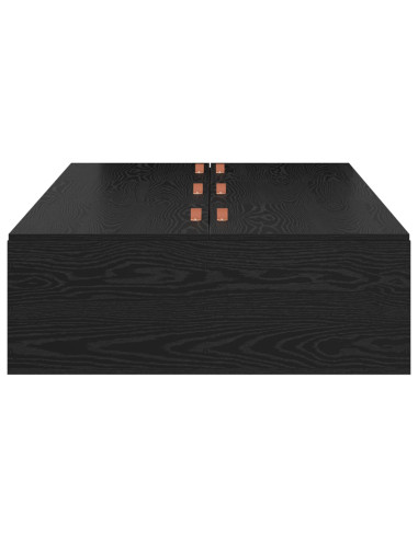 Struttura letto con contenitore Rovere Nero 70 x 190 cm