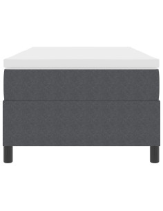 Letto a molle Grigio Scuro e Bianco 100 x 200 cm 2