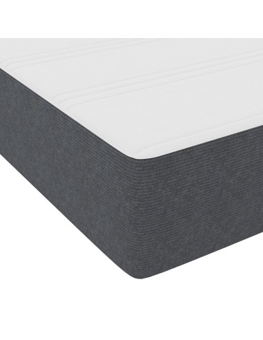 Letto a molle Grigio Scuro e Bianco 100 x 200 cm