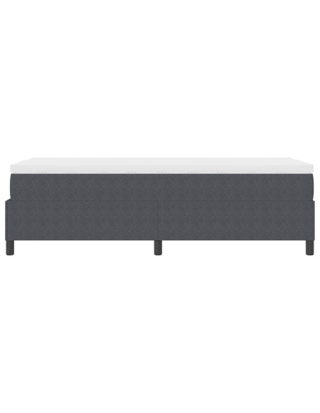 Letto Box Spring con Materasso Grigio Scuro 100 x 200 cm Tessuto di Corduroy