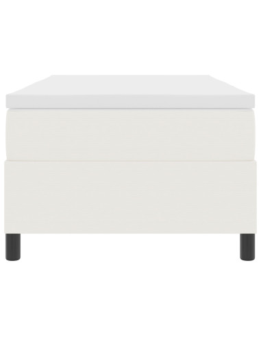 Letto a molle Crema e Bianco 100 x 200 cm Tessuto in Cords