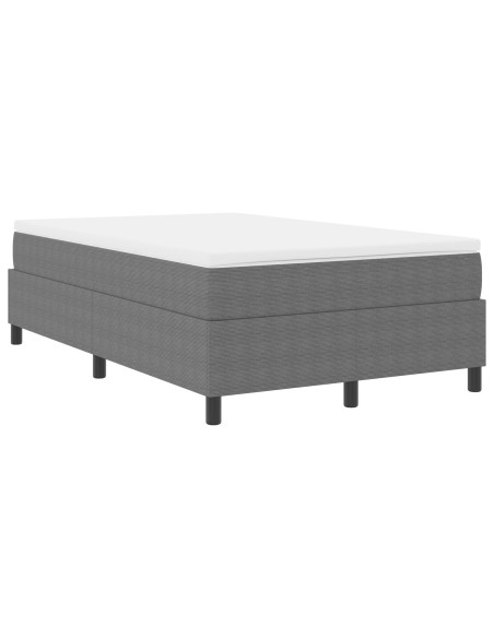 Letto con Box Spring e Materasso Grigio Chiaro 120x200 cm Tessuto in Corduroy