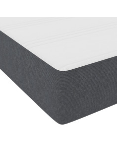 Letto a molle Grigio Scuro e Bianco 200 x 200 cm 2