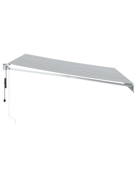 Tenda Retrattile Antracite e Bianca 4x3 m Tessuto e Alluminio