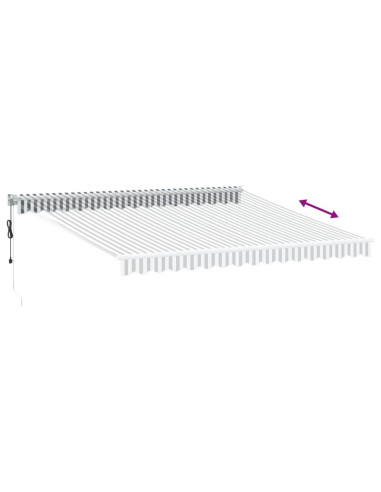 Tenda Retrattile Antracite e Bianca 4x3 m Tessuto e Alluminio