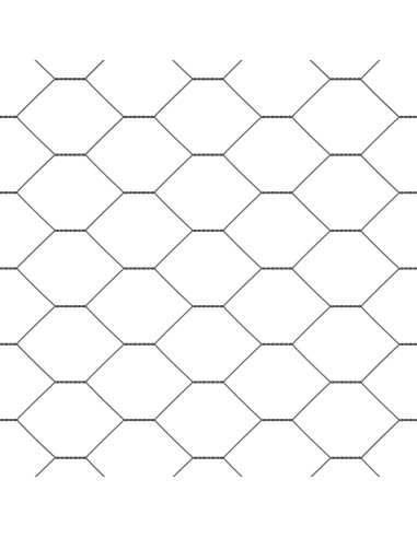 Recinzione Esagonale Grigio 1,6 x 10 m PVC