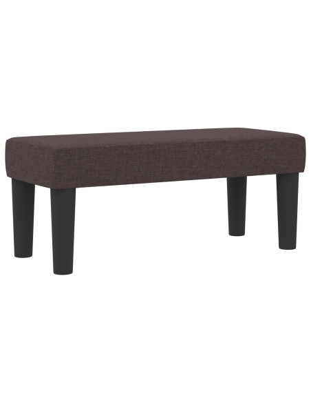 Letto Box Spring con Materasso e Panchina Marrone Scuro 90x200 cm Tessuto