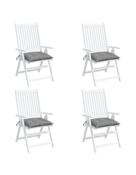 Cuscini per Sedia 4 pz Grigi 40x40x7 cm in Tessuto Oxford