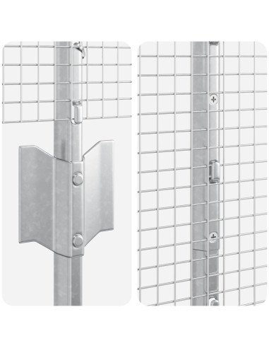 Recinzione con Posto Argento 1,2 x 50 m Acciaio