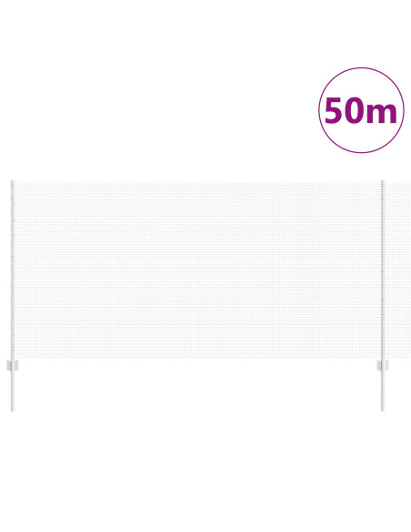 Recinzione in Filo Saldato  con 44 U Post Argento 1.2x50 m Acciaio