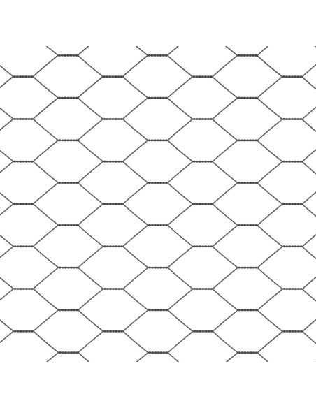 Recinzione Esagonale Grigio 0,6 x 50 m PVC