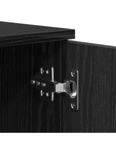 Struttura del letto Rovere Nero 100 x 200 cm Legno multistrato