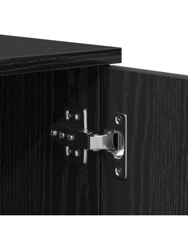 Struttura del letto Rovere Nero 100 x 200 cm Legno multistrato