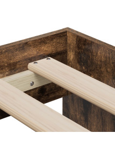 Struttura del letto Rovere fumé 100 x 200 cm Legno multistrato