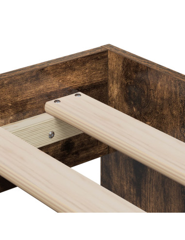 Struttura del letto Rovere fumé 100 x 200 cm Legno multistrato