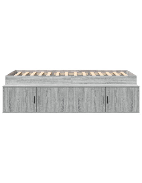 Struttura Letto Grigia Sonoma 100x200 cm