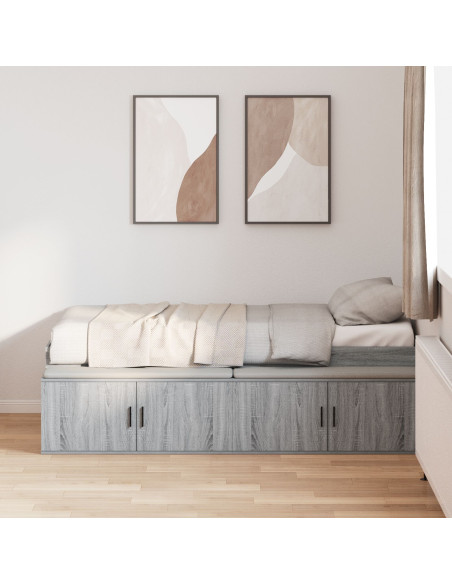 Struttura letto  Grigio sonoma 90x200 cm