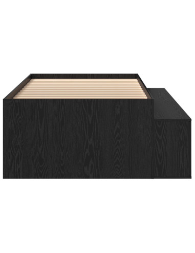 Struttura del letto Rovere Nero 80 x 200 cm Legno multistrato