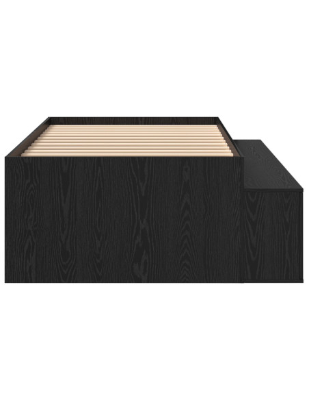 Struttura del letto Rovere Nero 80 x 200 cm Legno multistrato