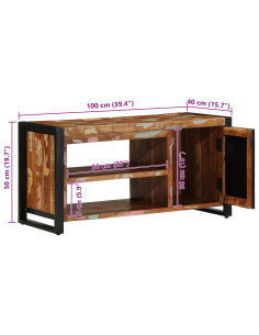 Panca per scarpe Multicolore Legno massello di recupero 2