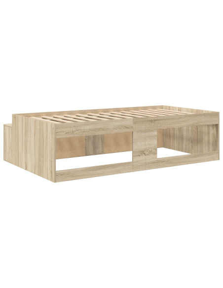 Struttura del letto con cassetto Rovere Sonoma 100 x 200 cm