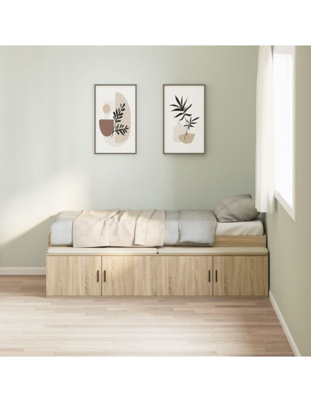 Struttura Letto  Rovere Sonoma 100x200 cm