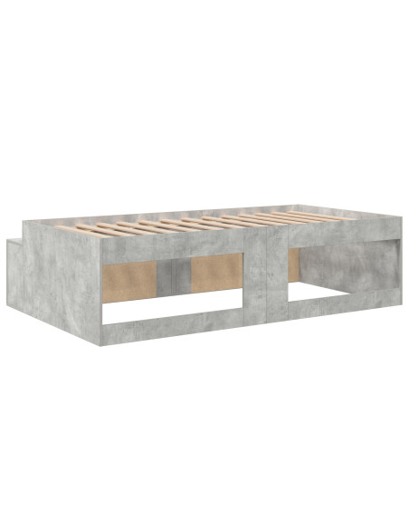 Struttura Letto Contenitore  Grigio Cemento 100x200 cm