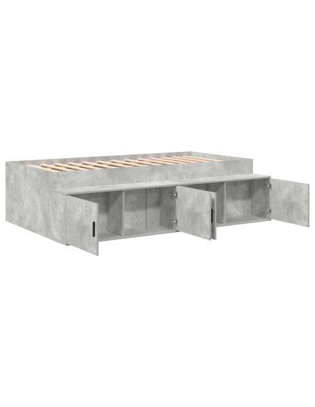 Struttura Letto Contenitore  Grigio Cemento 100x200 cm