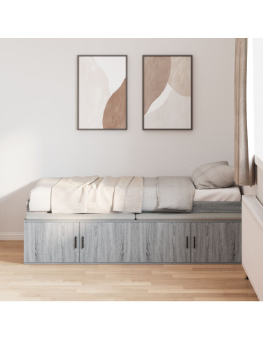 Struttura del letto con cassetto Grigio Sonoma 100 x 200 cm