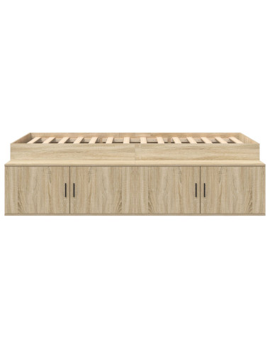 Struttura del letto Rovere Sonoma 90 x 200 cm Legno multistrato