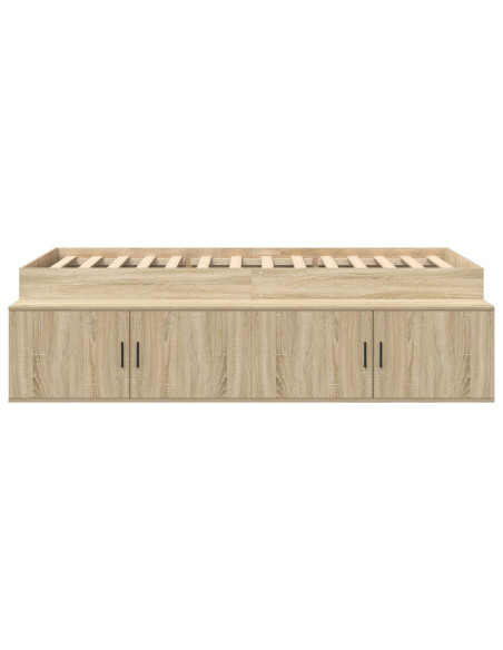 Struttura del letto Rovere Sonoma 90 x 200 cm Legno multistrato