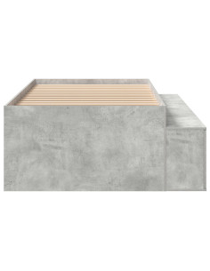 Struttura del letto con cassetto Grigio cemento 90 x 200 cm 2