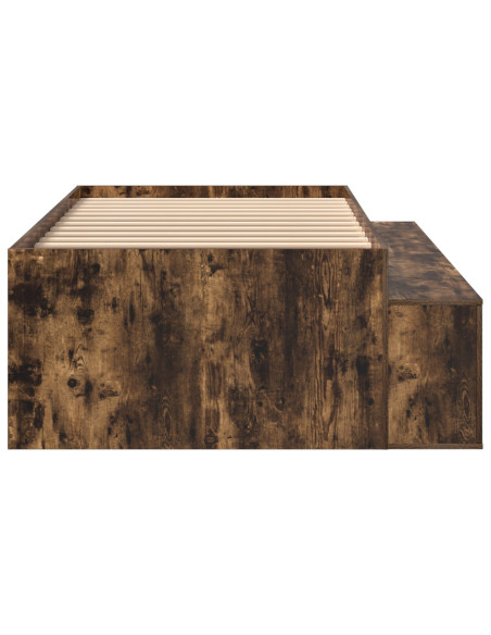 Struttura del letto Rovere fumé 90 x 200 cm Legno multistrato