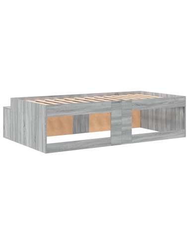 Struttura del letto Grigio Sonoma 90 x 200 cm Legno multistrato