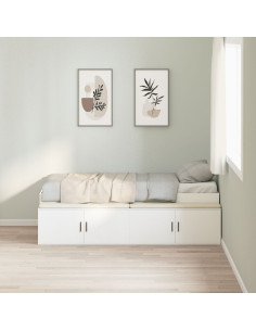 Struttura del letto Bianco 80 x 200 cm Legno multistrato 2