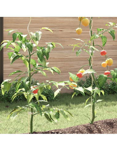 Supporto per piante 50 pcs Argento 110 x 0.6 x 0.6 cm Acciaio