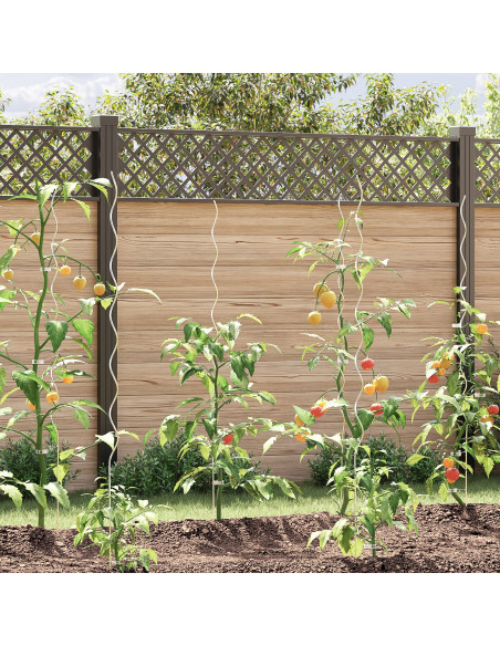 Supporto per piante 5 pcs Argento 110 x 0.6 x 0.6 cm Acciaio