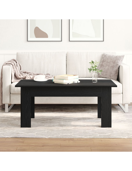 Tavolino da caffè  Nero Rovere 100x60x42 cm in legno ingegnerizzato